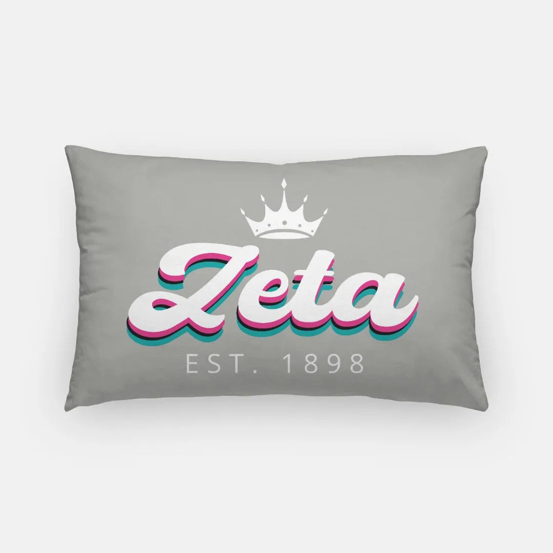 Zeta Lumbar Pillow Cover - Retro | Custom Gifts | Official Merchandise | Dorm Decor | Festive Fit Home