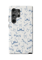 Pi Beta Phi Samsung Galaxy 24, 23 Mobile Phone Case - Blue Bows | Gifts