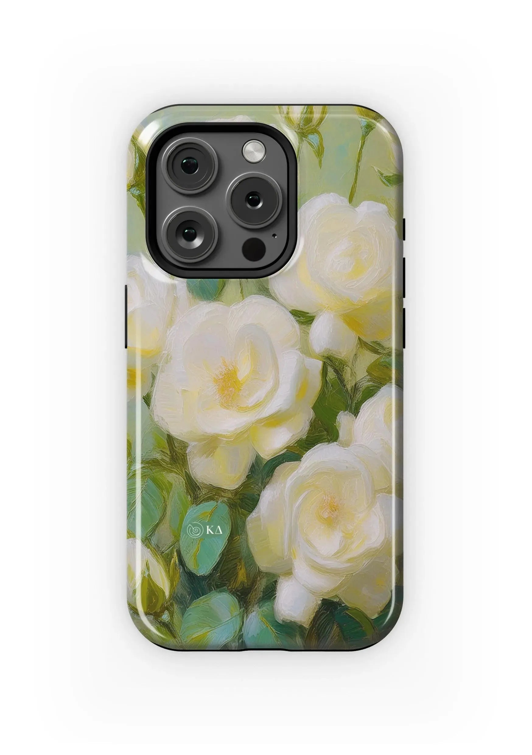 Kappa Delta iPhone 16, 15, 14 Mobile Phone Case - Painted Roses Gloss Mobile Phone Cases