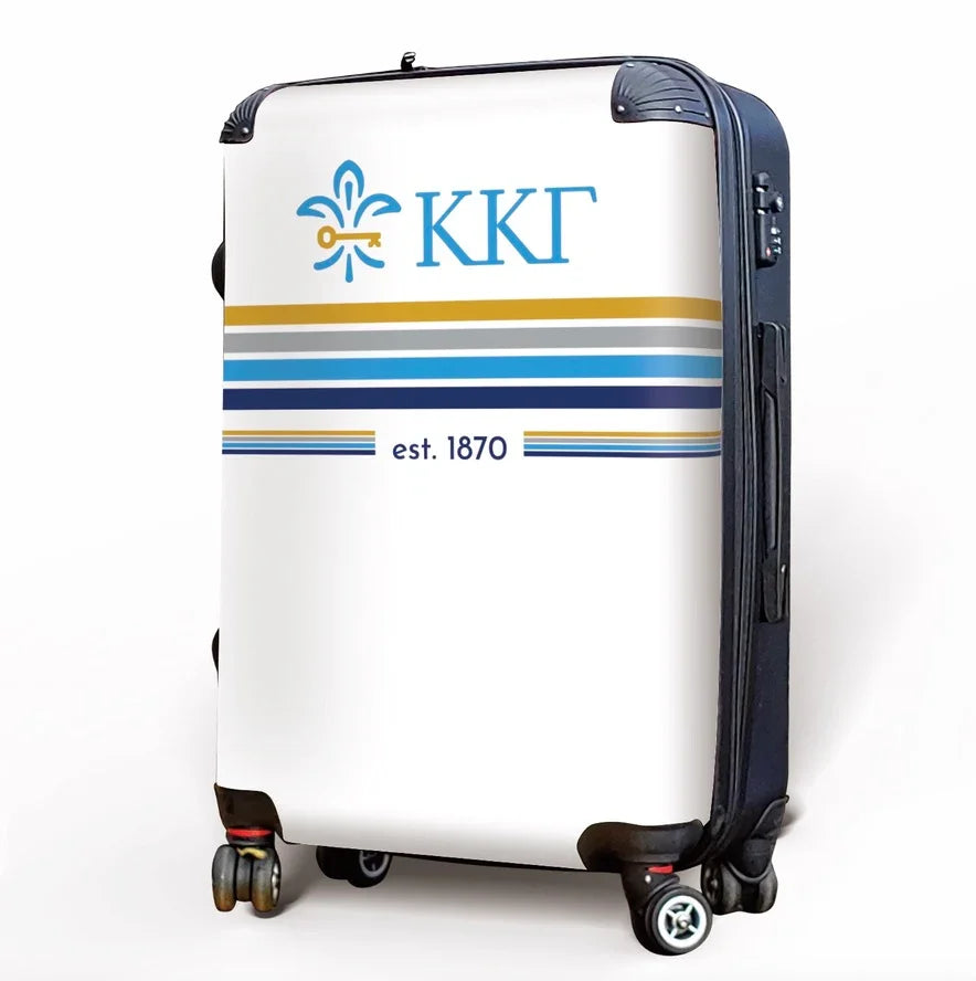 Kappa Kappa Gamma Carry-on Suitcase - Preppy Stripes Suitcases