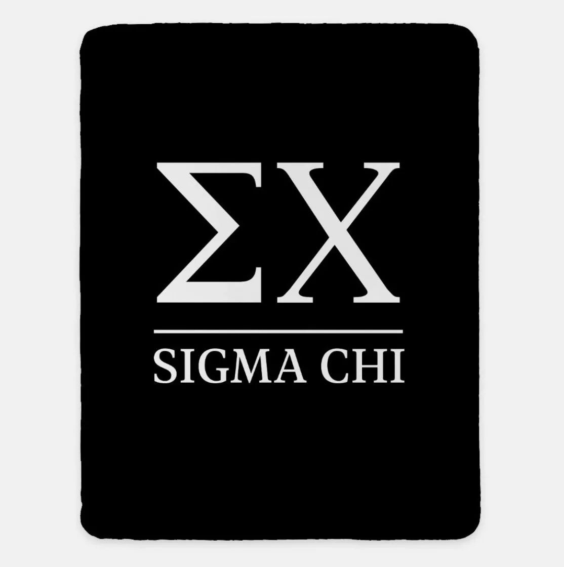 Sigma Chi XL 60x80 Blanket Black Throw Blankets