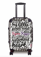 Sigma Kappa Carry-on Luggage - Expression Art White Suitcases