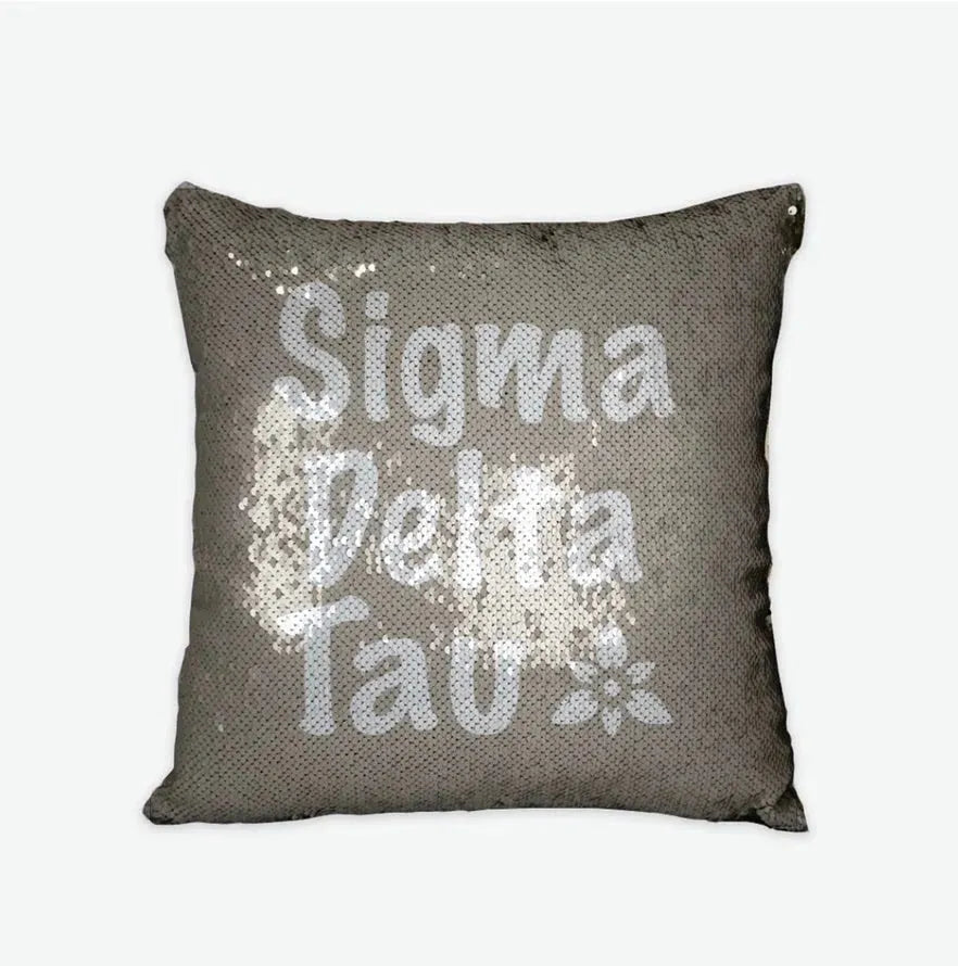 Sigma Delta Tau Sequin Pillow Cover Pillow Covers