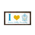 Kappa Kappa Gamma 12x24 Wood Framed Sign - I "Heart" Coat of Arms 