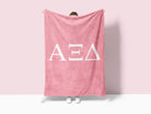 Alpha Xi Delta XL 60x80 Sherpa Throw Blanket - Greek Letters | AXiD