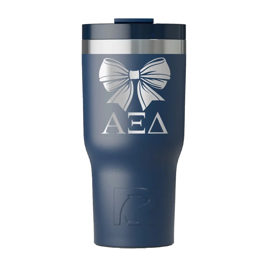 Alpha Xi Delta RTIC 20 oz Essential Ceramic Lined Tumbler - Bow