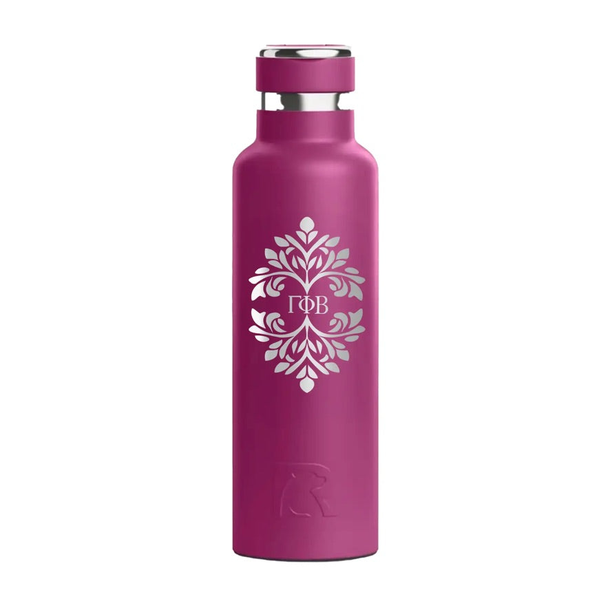 Gamma Phi RTIC 20 oz Journey Ceramic Lined Water Bottle - Ornamental