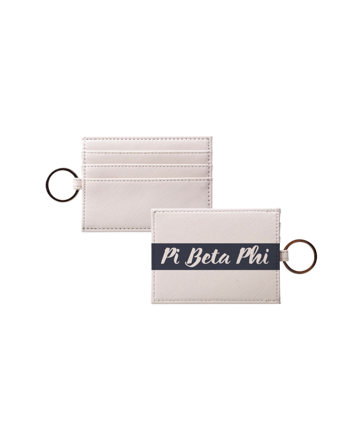 Pi Beta Phi Vegan Saffiano Leather Card Holder  Modern Stripe | Pi Phi