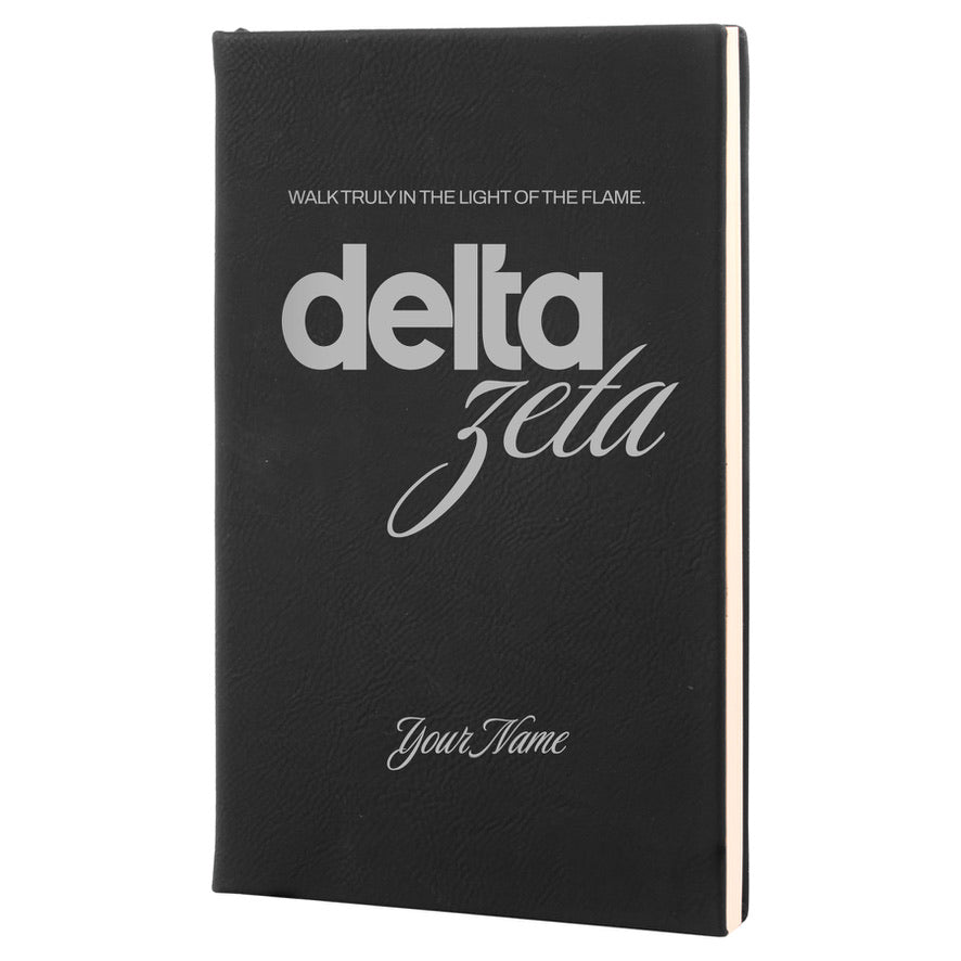 Delta Zeta Personalized Leatherette Notebook Journal | DZ