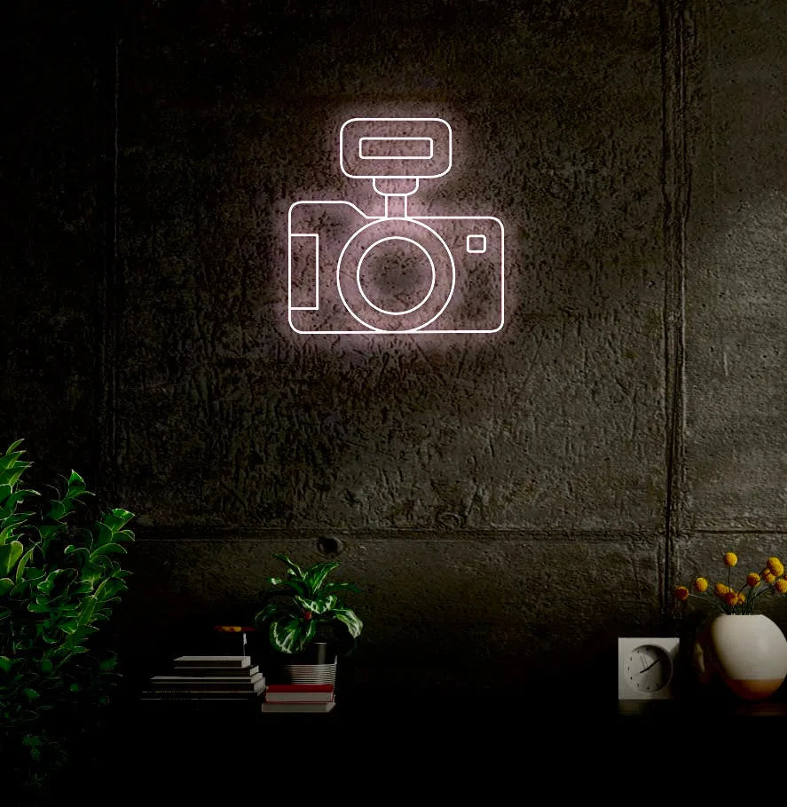 Studio Camera LED Neon Sign w/ Dimmer Neon Signs