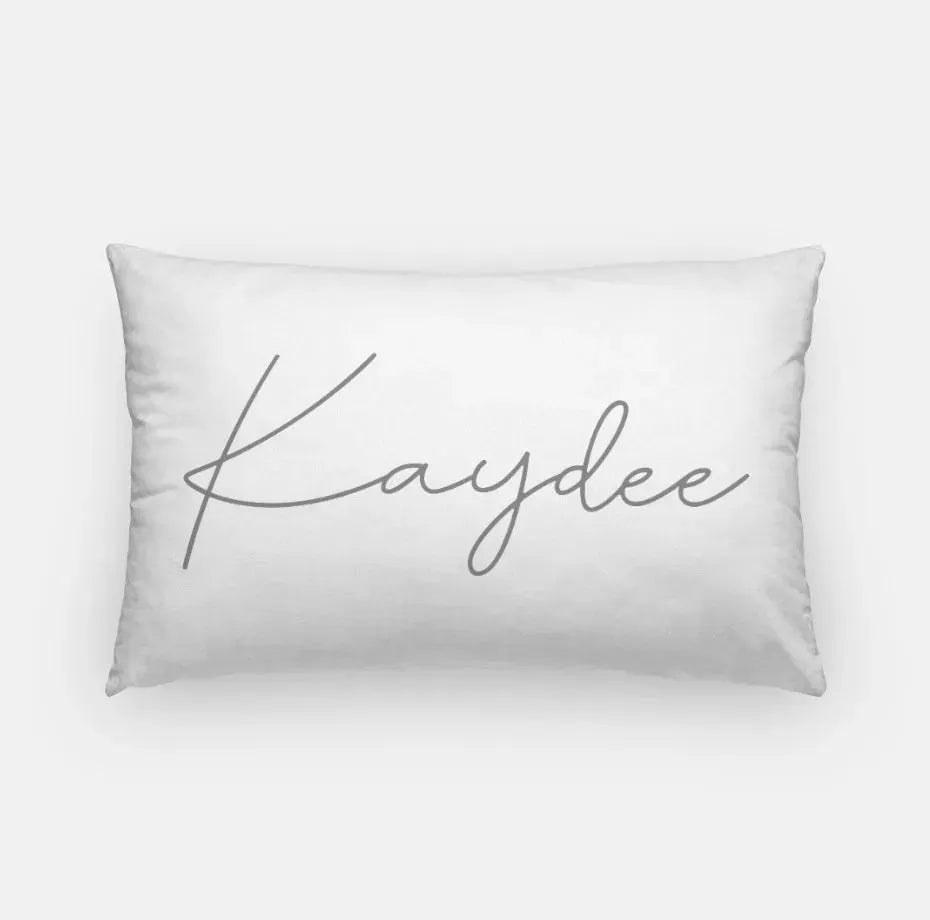 Kaydee Lumbar Pillow Cover White Gray Pillow Covers