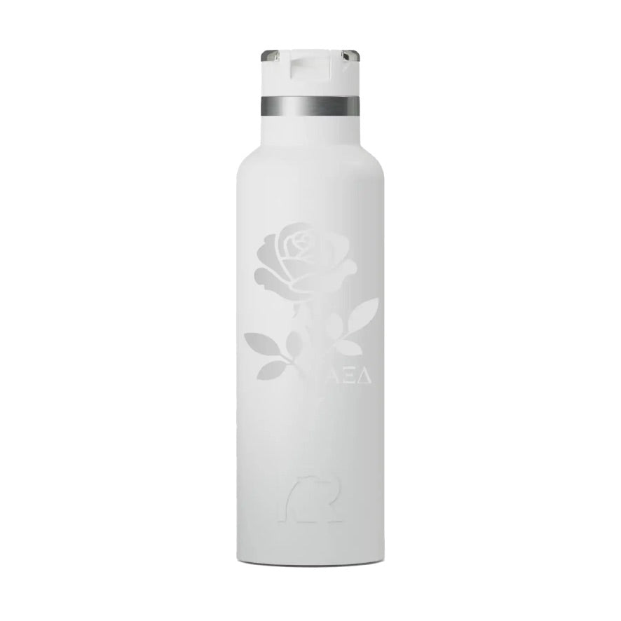 Alpha Xi Delta RTIC 20 oz Journey Ceramic Lined Water Bottle -Rose