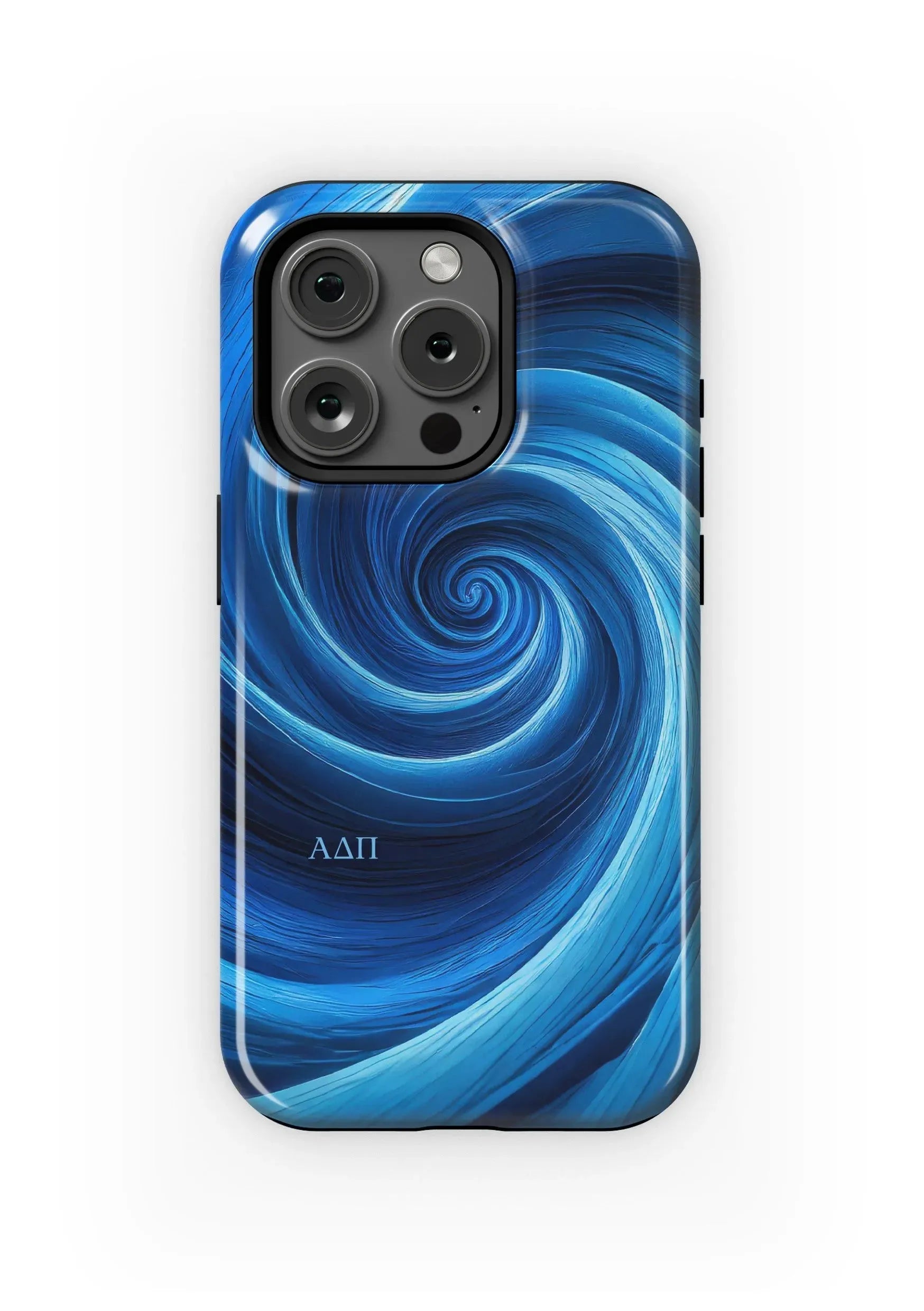 Alpha Delta Pi iPhone 16, 15, 14 Mobile Phone Case - Swirl Gloss Mobile Phone Cases