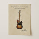Fender Stratocaster Patent Art Print | Dorm Decor for Music Lovers