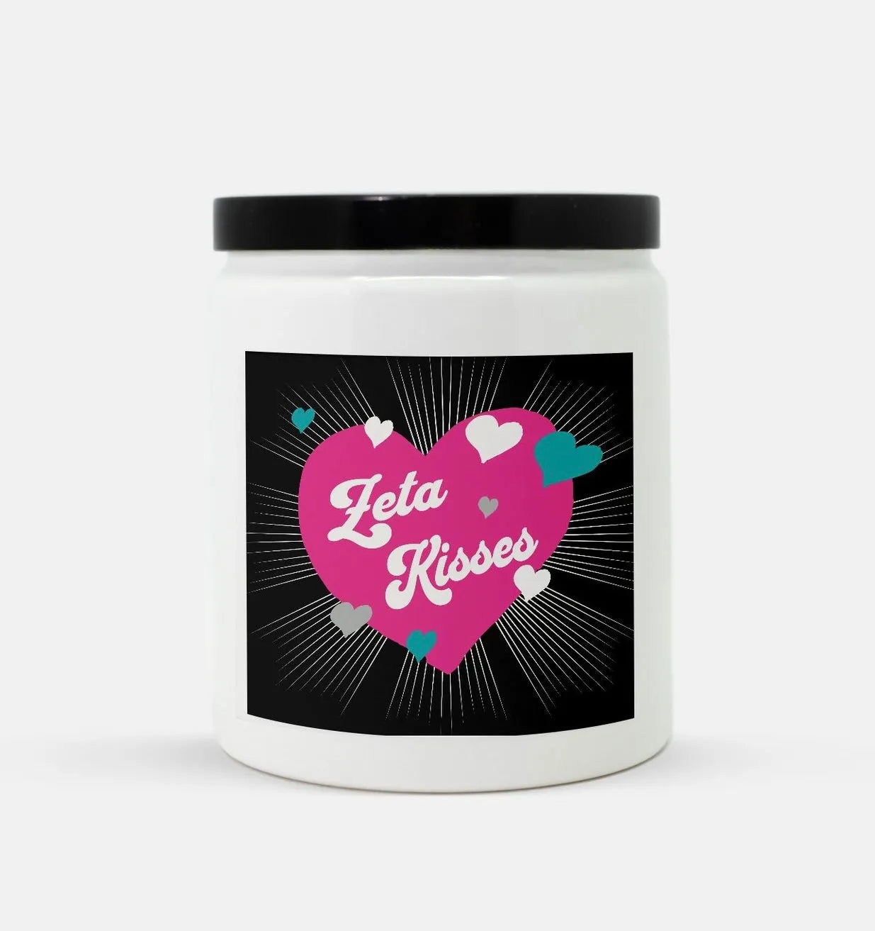 Zeta Kisses Candle Ceramic 8oz | Official Gift Shop | Dorm Decor | Festive Fit Home