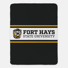 Fort Hays State University Blanket - Traditional Center Band  60"x80" | Official Merchandise | Gifts