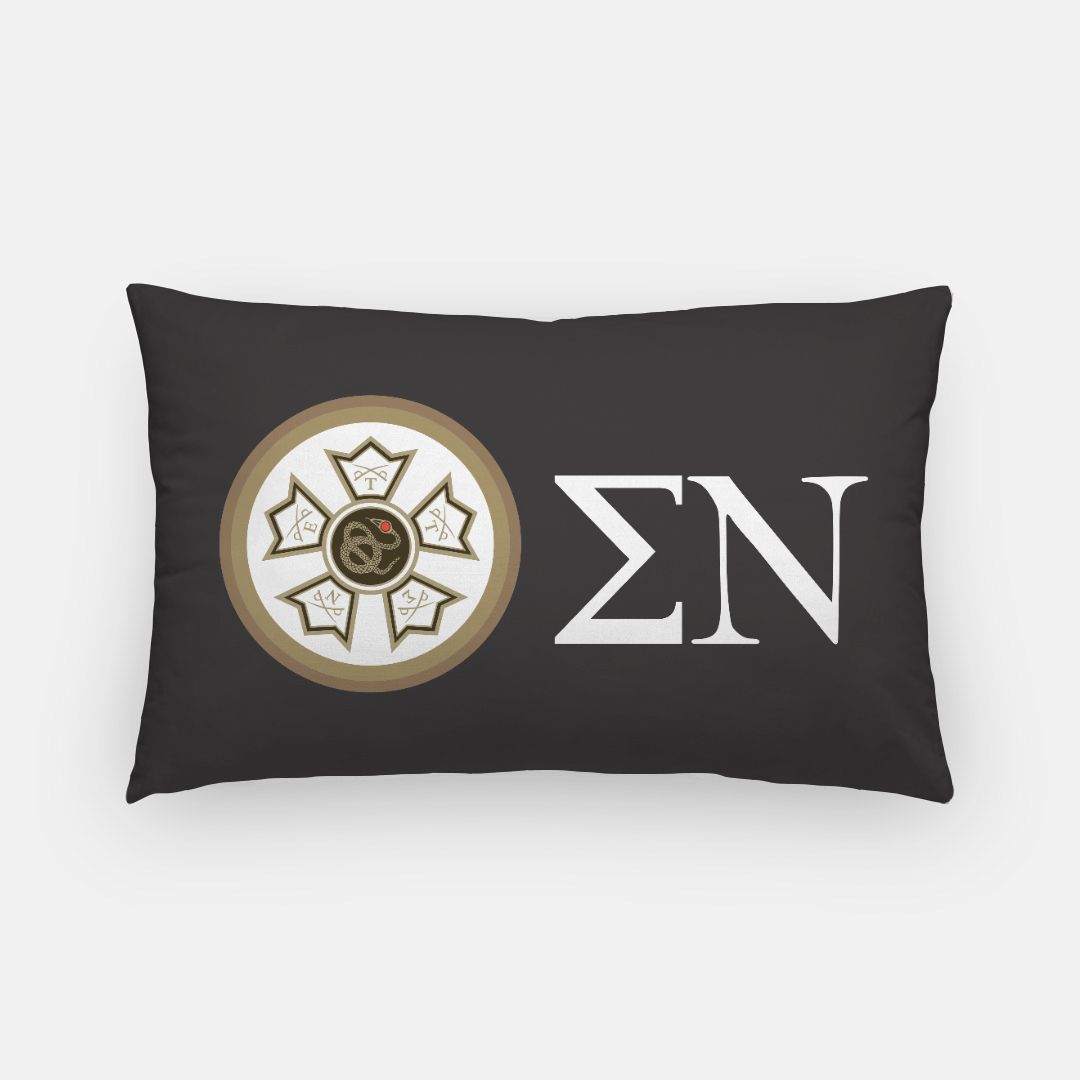 Sig Nu Lumbar Pillow Cover - Badge Pillow Cases