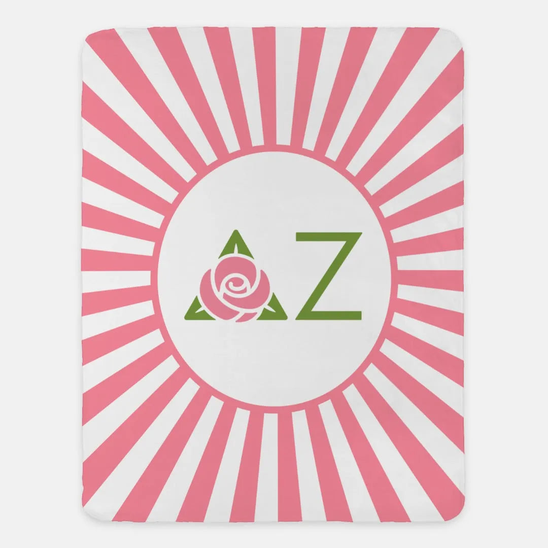 Delta Zeta Blanket XL 60x80 Pink Starburst | Official DZ Shop