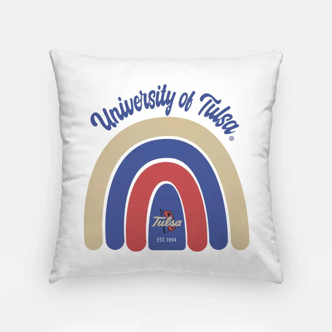 University of Tulsa 18" Throw Pillow Cover - Rainbow Pillow Covers