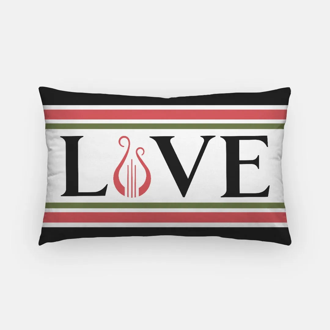 Alpha Chi Omega Lumbar Pillow Cover - LOVE | Official Merchandise  | Gifts | Festive Fit Home