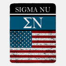Sigma Nu Sherpa Blanket XL 60x80 - American Flag Default Title Throw Blankets