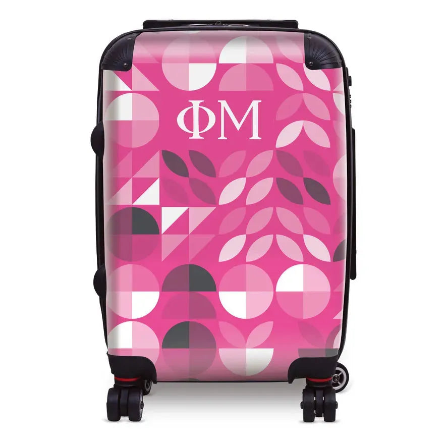 Phi Mu Carry-on Suitcase - Geo Petals Suitcases