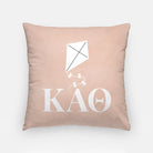 Theta Pink 18" Throw Pillow Cover Kite & Greek Letters | Custom Gifts