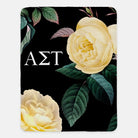 Alpha Sigma Tau Sherpa Blanket - Yellow Roses 60"x80" | Custom Gifts