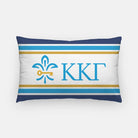 Kappa Kappa Gamma Striped Lumbar Pillow Cover | Custom Decor | Gifts