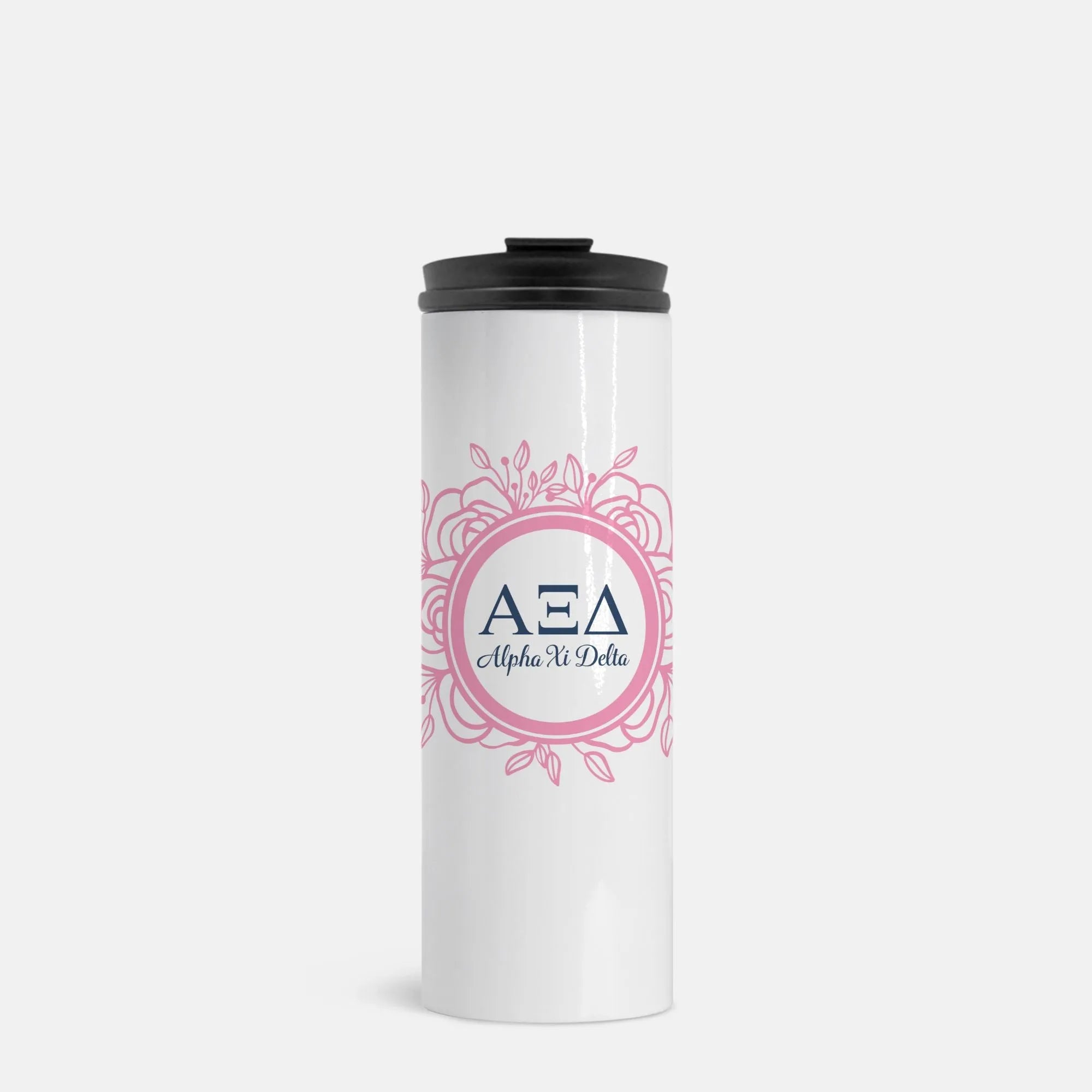 Alpha Xi Delta Thermal Tumbler - Rose Frame 16 oz. | Custom Gifts | Official Merchandise