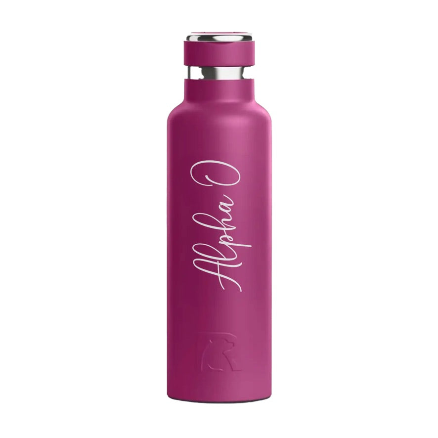 Alpha Omicron Pi RTIC 20 oz Journey Ceramic Lined Water Bottle -Script
