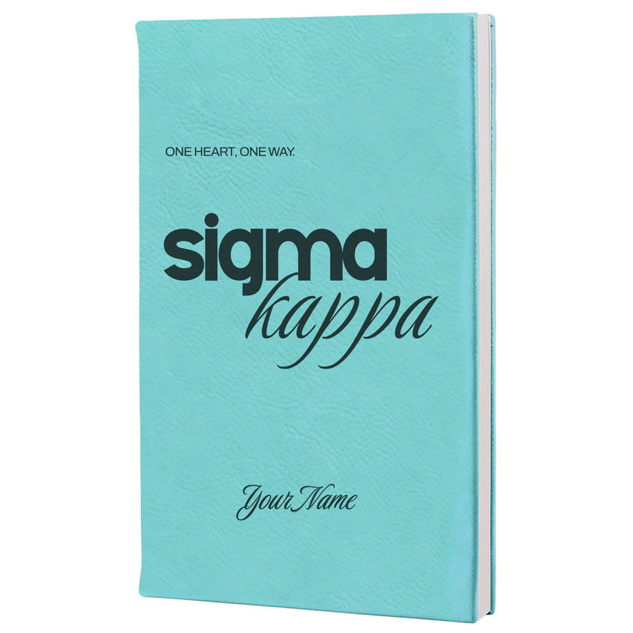 Sigma Kappa Personalized Leatherette Notebook Journal