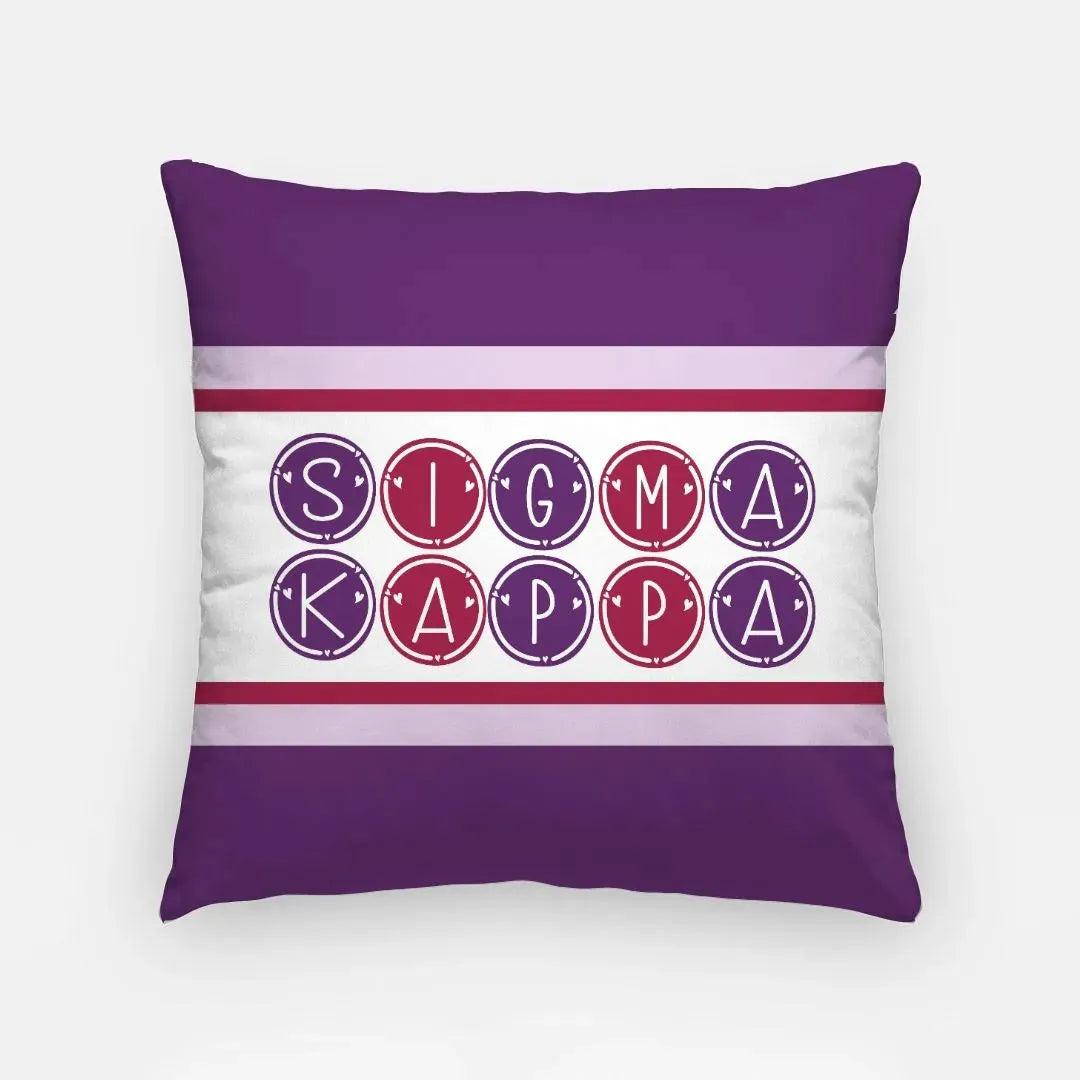 Sigma Kappa 18" Throw Pillow Cover - Dots Pillow Covers