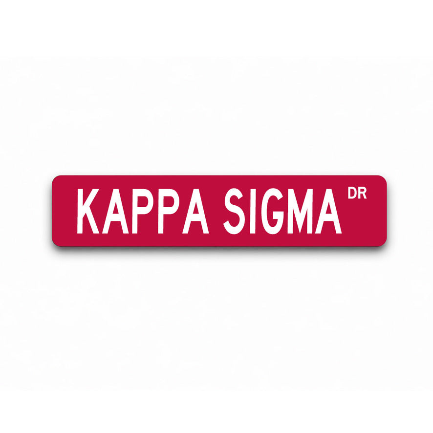 Kappa Sigma Metal Street Sign | College Fraternity Dorm Decor