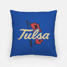 University of Tulsa Blue Throw Pillow Cover - Hurricane Logo - 18" | Gifts and Dorm Decor | Festive Fit Home