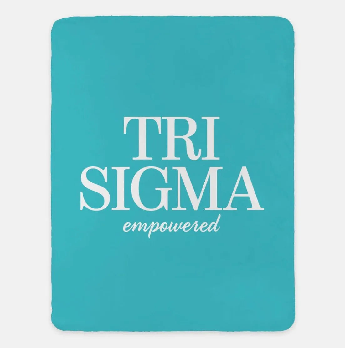 Tri Sigma XL 60x80 Traditional Sherpa Throw Blanket Sea Blue Throw Blankets