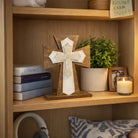 Cross Shelf Sitter | Faith & Spiritual Dorm Decor | Custom Gifts