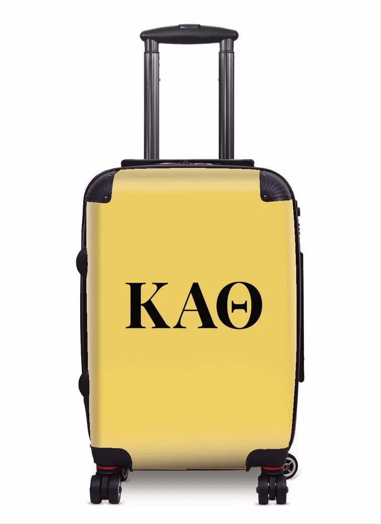 Kappa Alpha Theta Carry-on Suitcase - Greek Letters Gold Suitcases