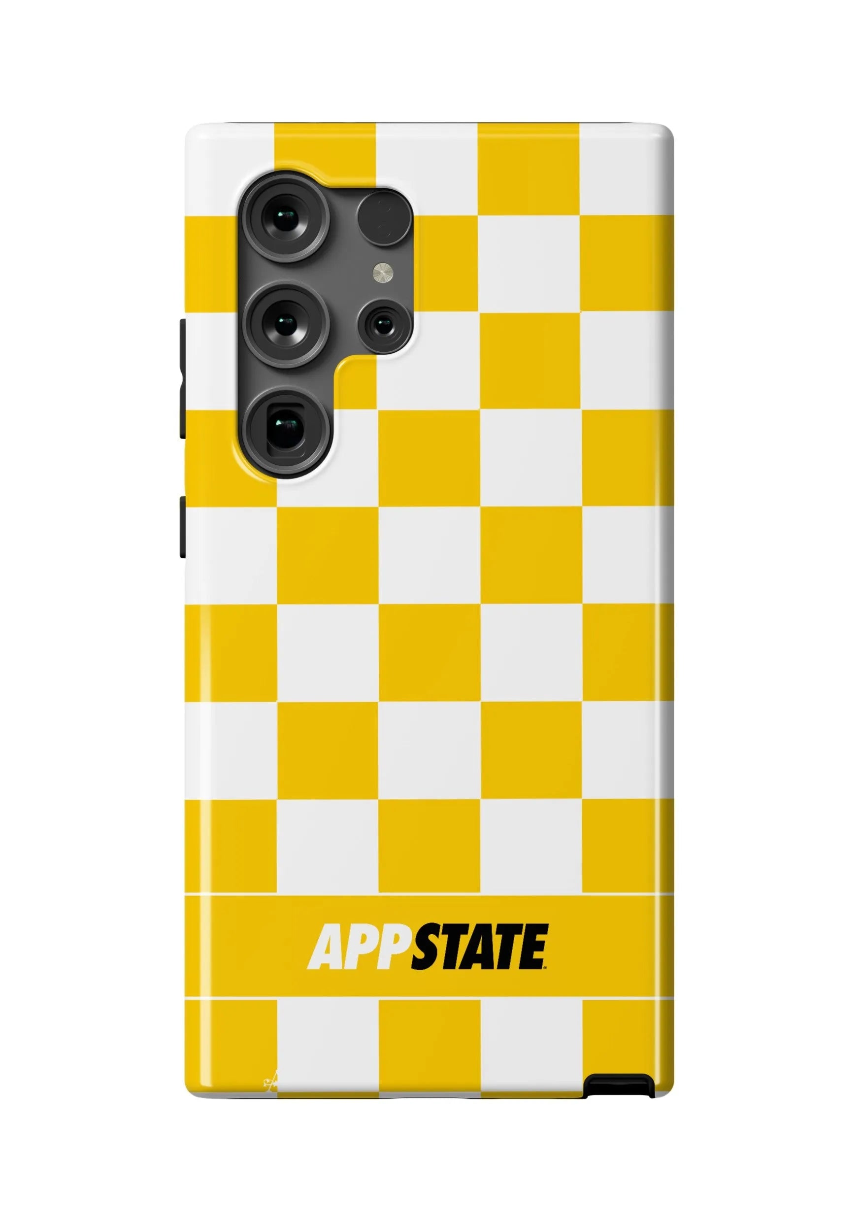 APP STATE Samsung Galaxy 25, 24, 23 Mobile Phone Case - Gold Check Gloss Mobile Phone Cases