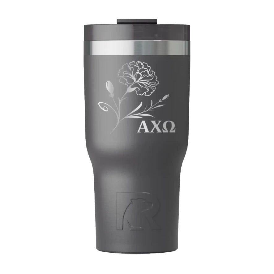 Alpha Chi Omega RTIC 20 oz Essential Tumbler - Carnation