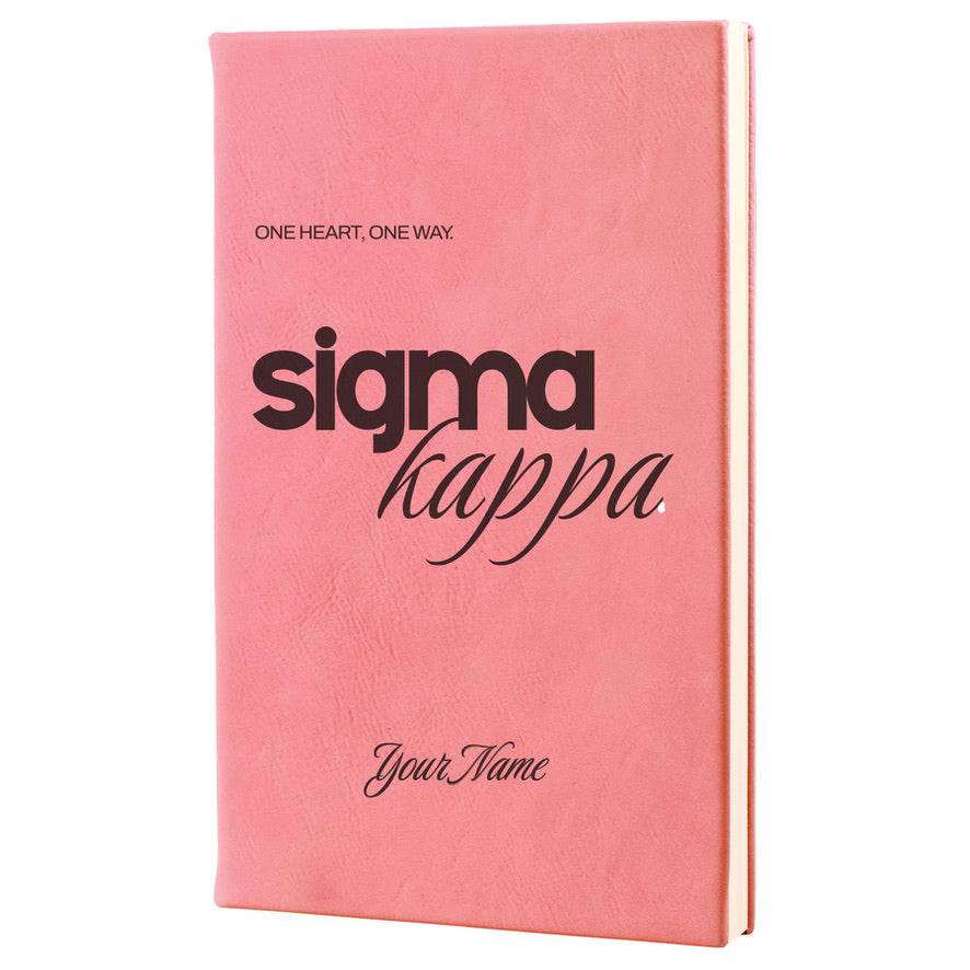 Sigma Kappa Personalized Leatherette Notebook Journal