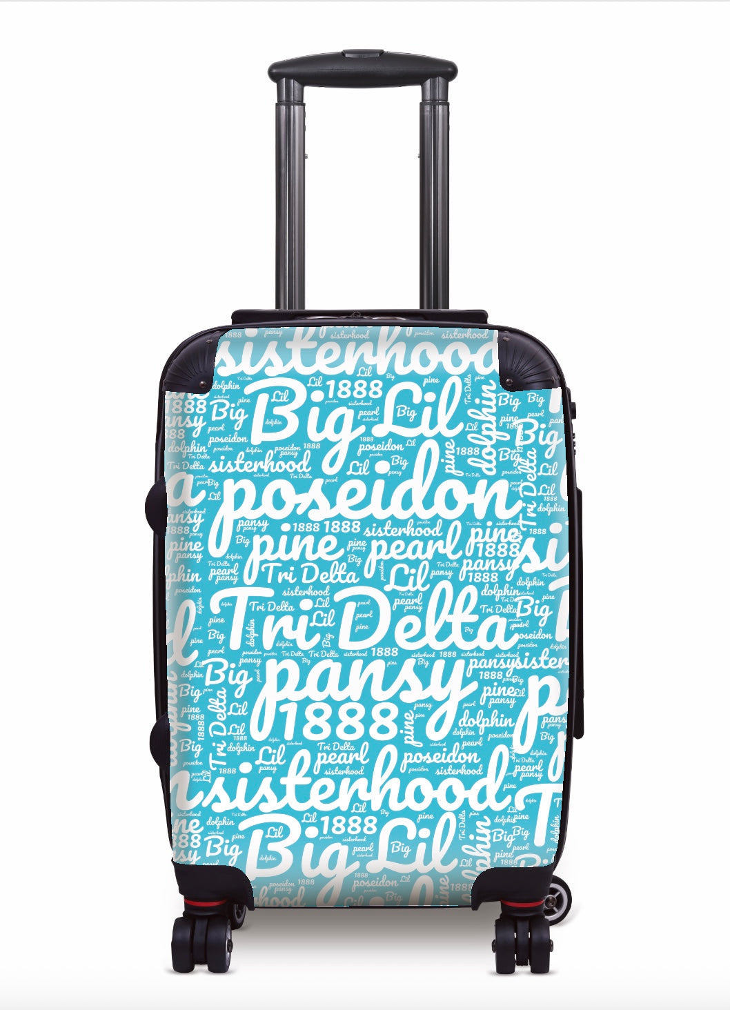 Tri Delta Carry-on Suitcase - Expression Art Bright Blue Suitcases
