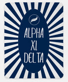 Alpha Xi Delta XL 60x80 Sherpa Throw Blanket - Starburst | AXiD Gifts