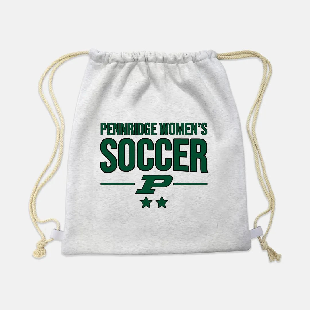 Pennridge Women's Soccer Drawstring Sweatshirt Bag Green Backback