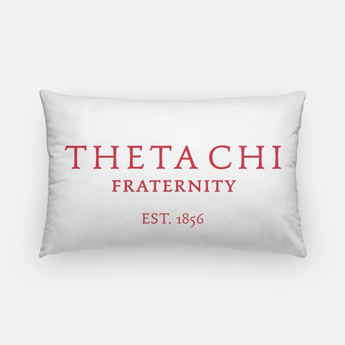 Theta Chi Lumbar Pillow Cover - 1856 White Red Pillow Covers