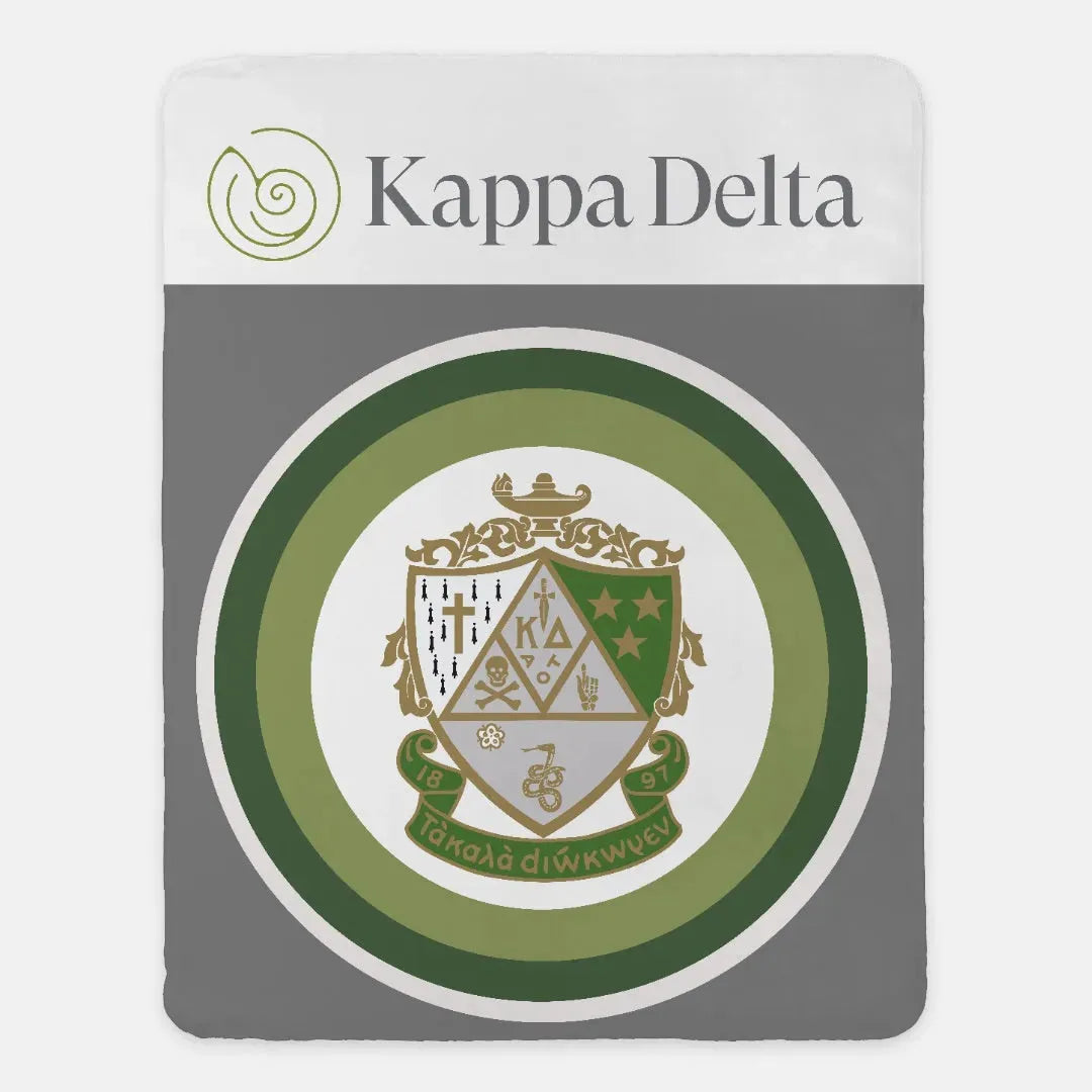 Kappa Delta XL 60x80 Sherpa Throw Blanket - Bullseye Throw Blankets