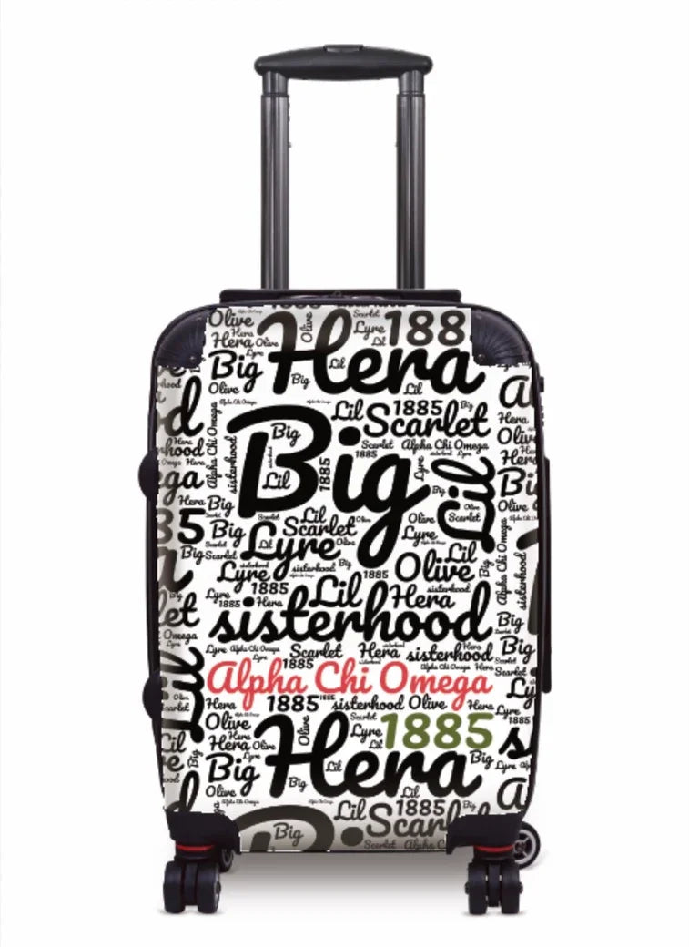 Alpha Chi Omega Carry-on Luggage - Expression Art Suitcases