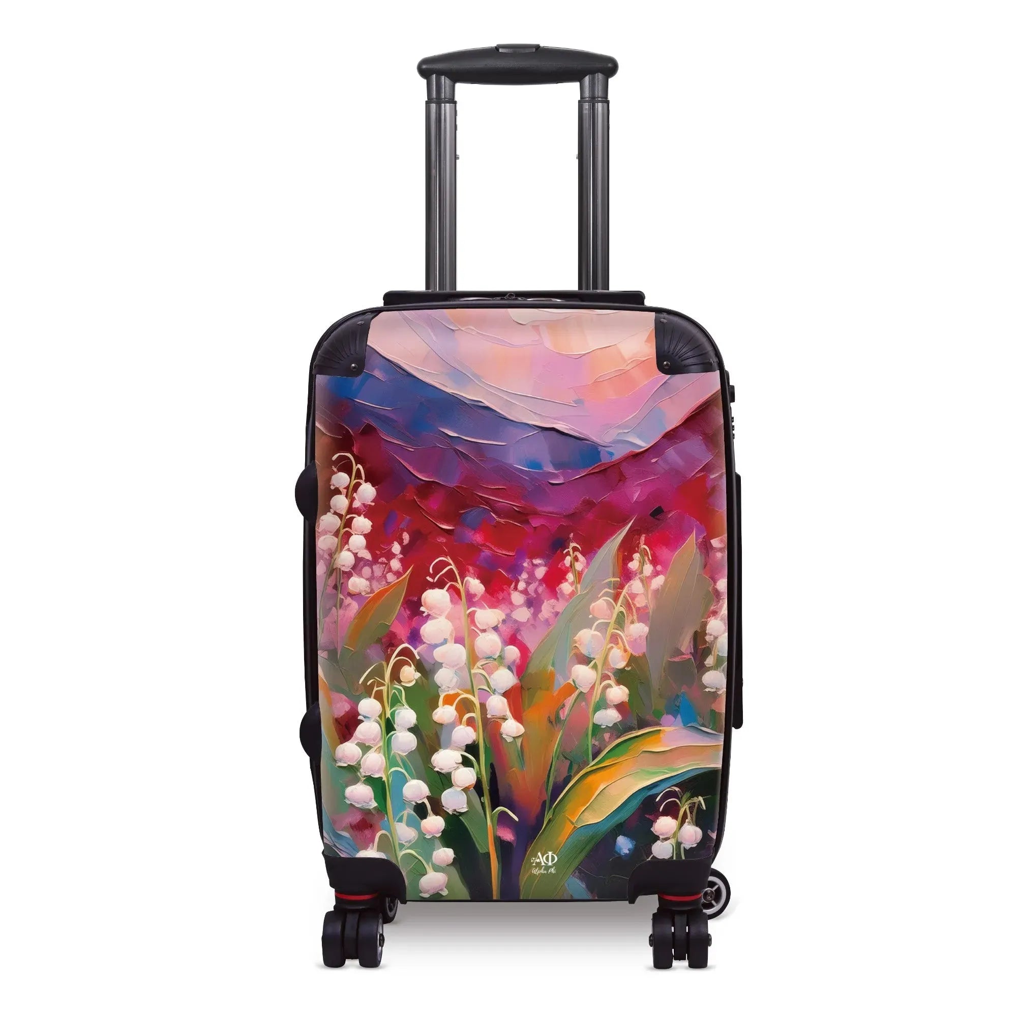 Alpha Phi Carry-on Suitcase - Bold Lily of the Valley Suitcases