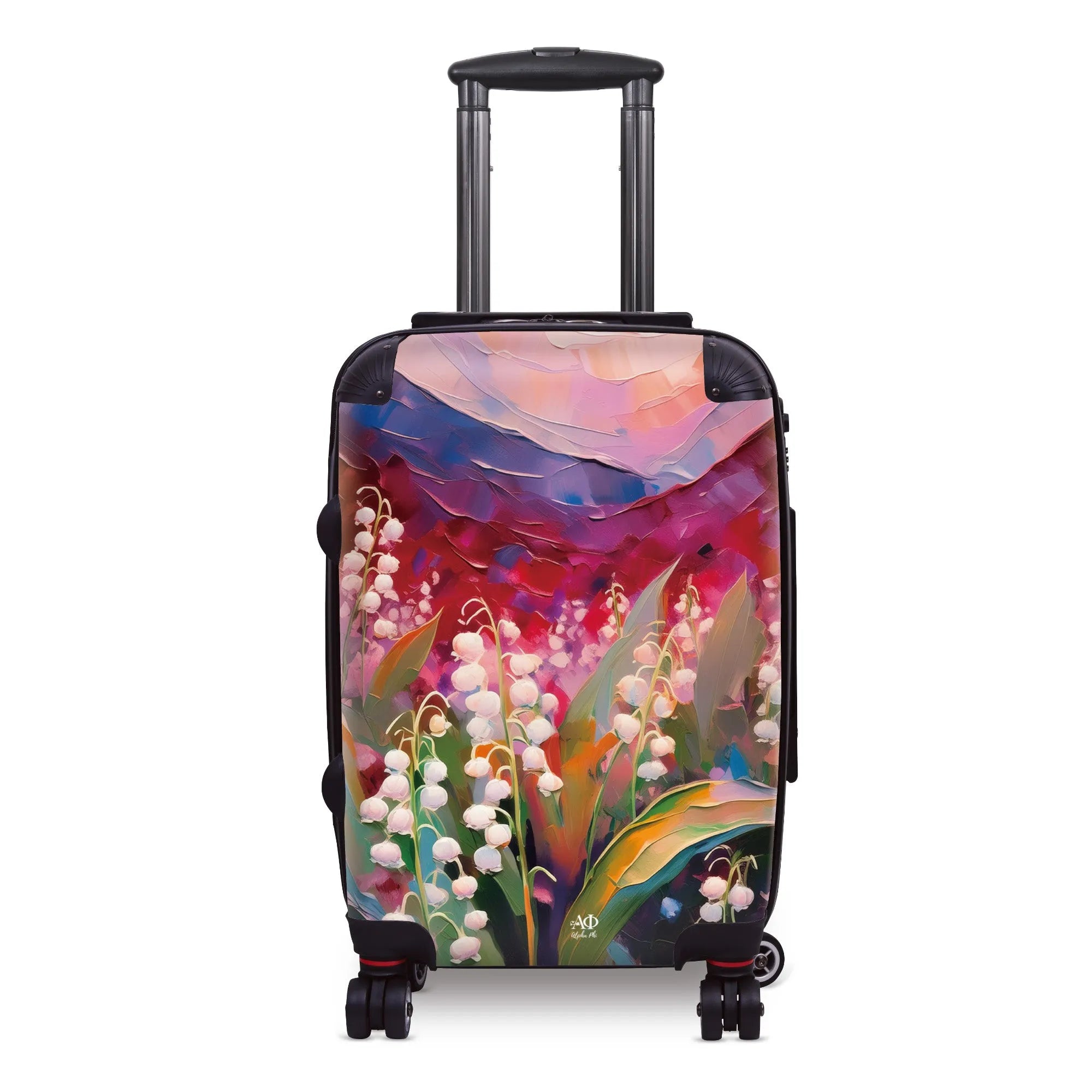 Alpha Phi 20" Carry-on Suitcase Luggage - Bold Lily of the Valley | APhi