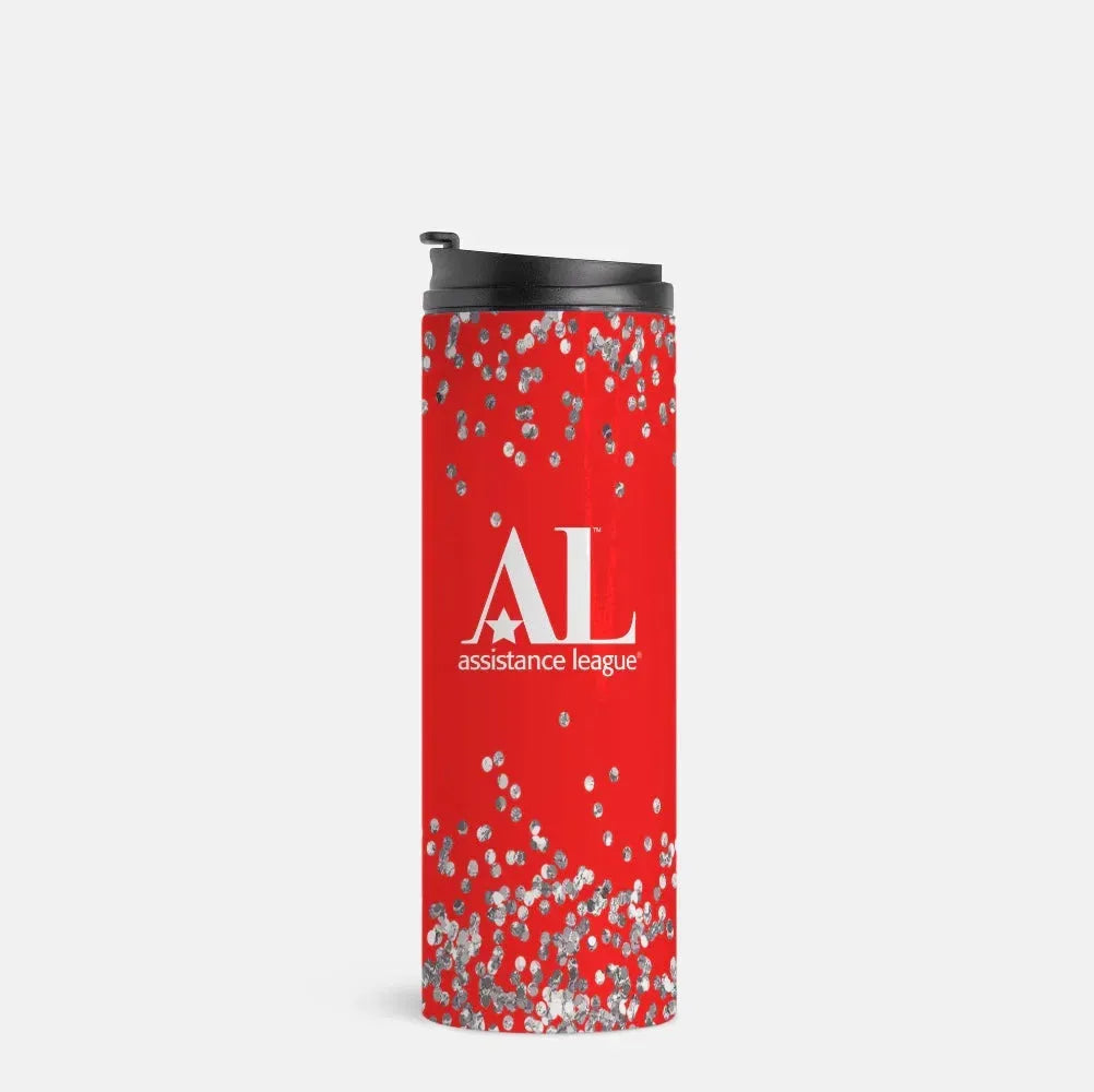 Assistance League Thermal Tumbler - Glitter 16 oz. Red Drinkware